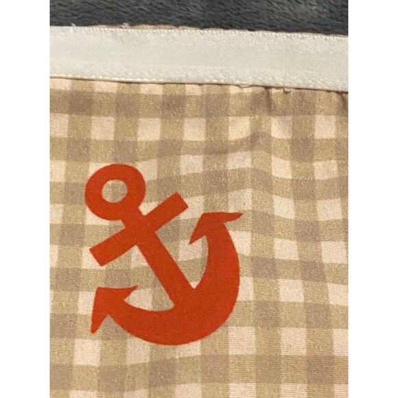 Anthropologie L Gingham Anchor Print Crop Top With Adjustable Straps & Smocked B - Picture 9 of 14